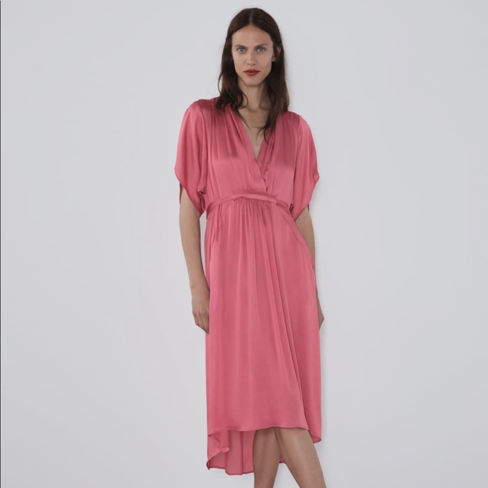 Zara pink midi dress